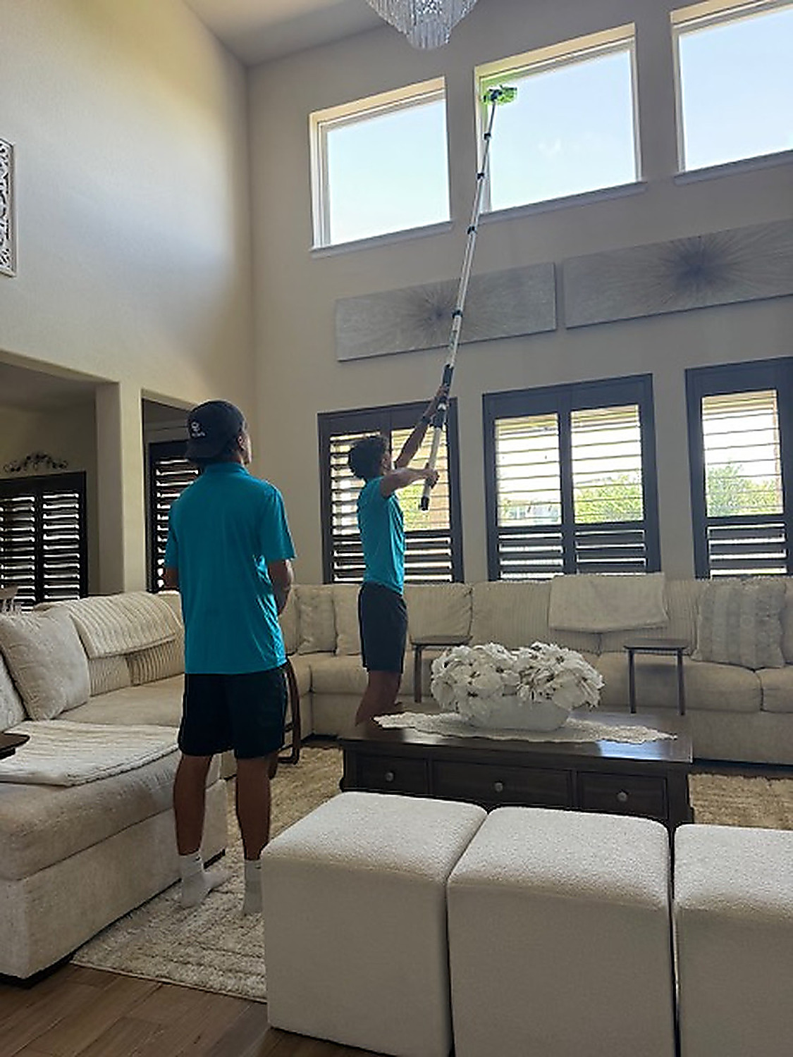 Interior window cleaning